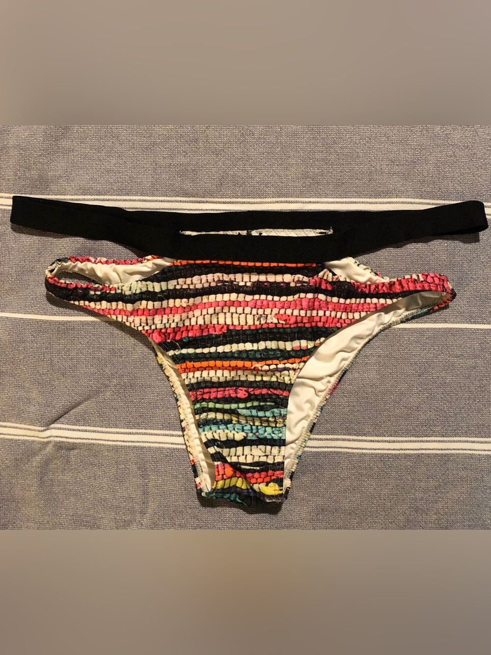 Colorful Striped Bikini Bottom